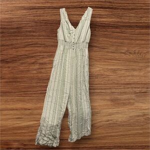 Japna Green Lace Jumpsuit with Bohemian Flair